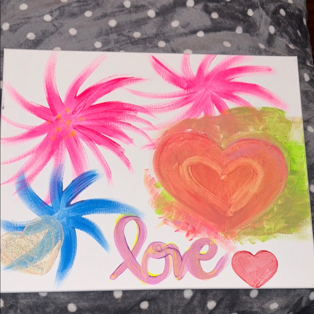 Colorful Abstract Love Canvas Art